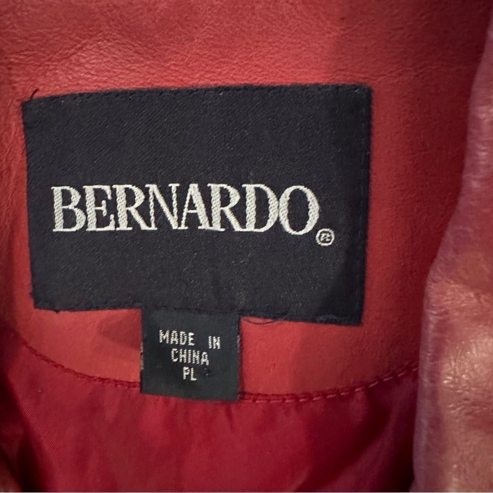 Bernardo Red Leather Jacket - Picture 6 of 11
